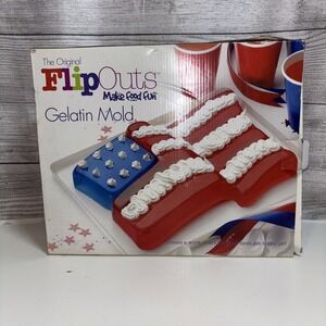 Patriotic Flag Gelatin Mold  Flip Outs Fourth Of July Barbecue BBQ CELEBRATE